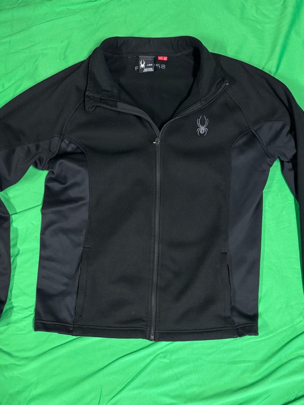 Spyder Black Men's Lightweight Full-Zip Shirt Jacket